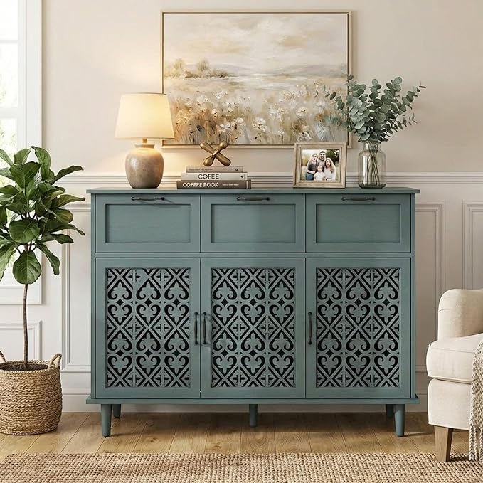 Green 3-door 3-drawer