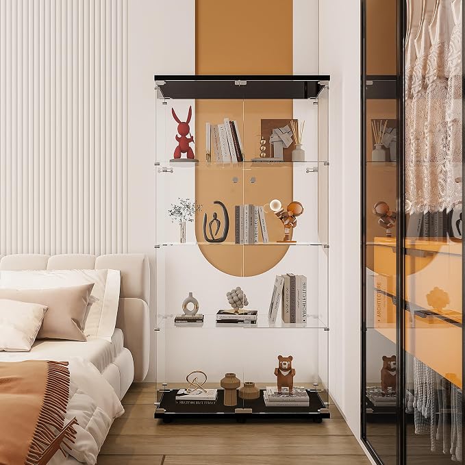 2-door 4-shelf, Black