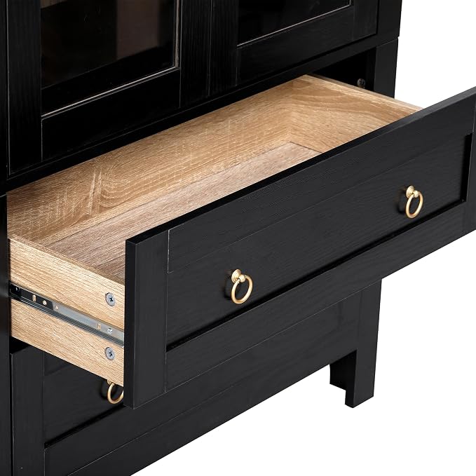 Grey-black Arched Food Cabinet+ Mdf