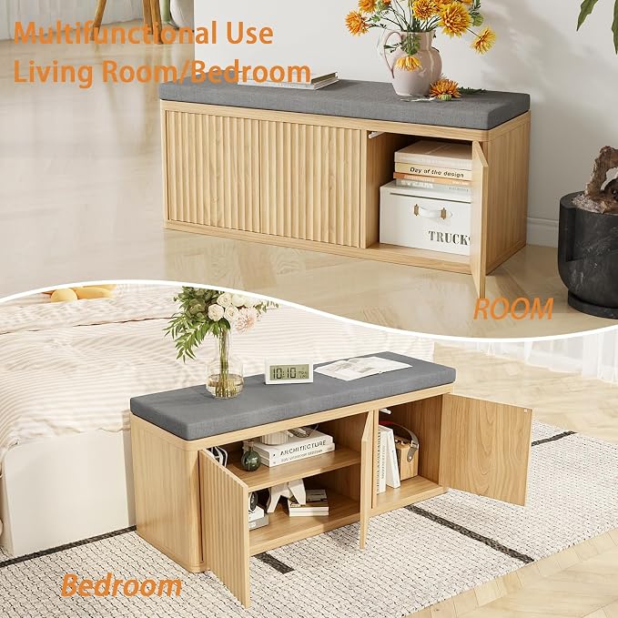 3 Door Shoe Cabinet-oak