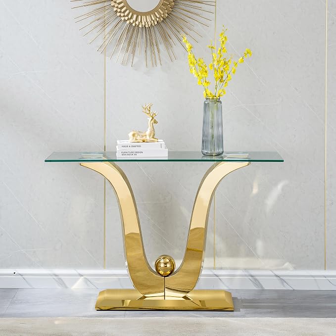 Gold Console Table