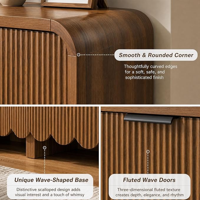 Walnut-4 Door-buffet