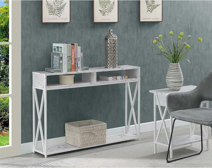 White Faux Marble / White