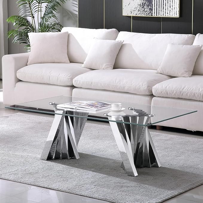 Silver Base - Coffee Table