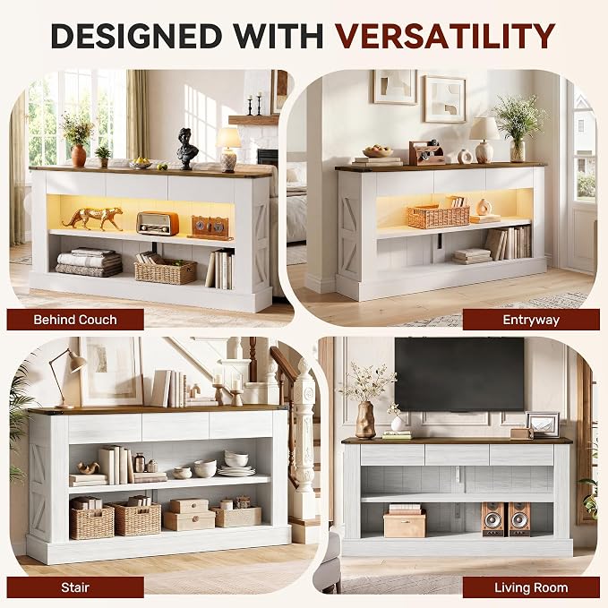 Rustic Brown&white