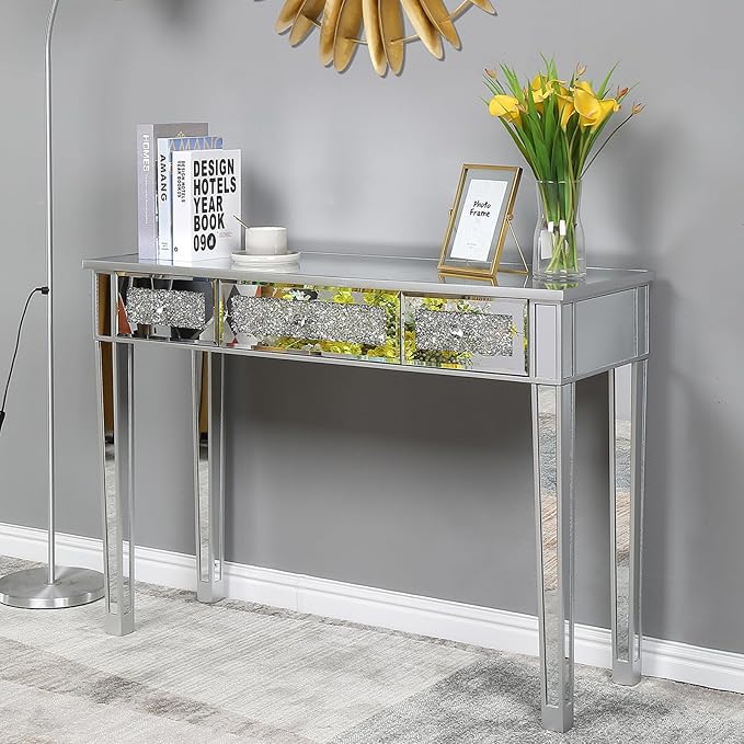 Sliver & 3 Crystal Diamond Drawer - 42\