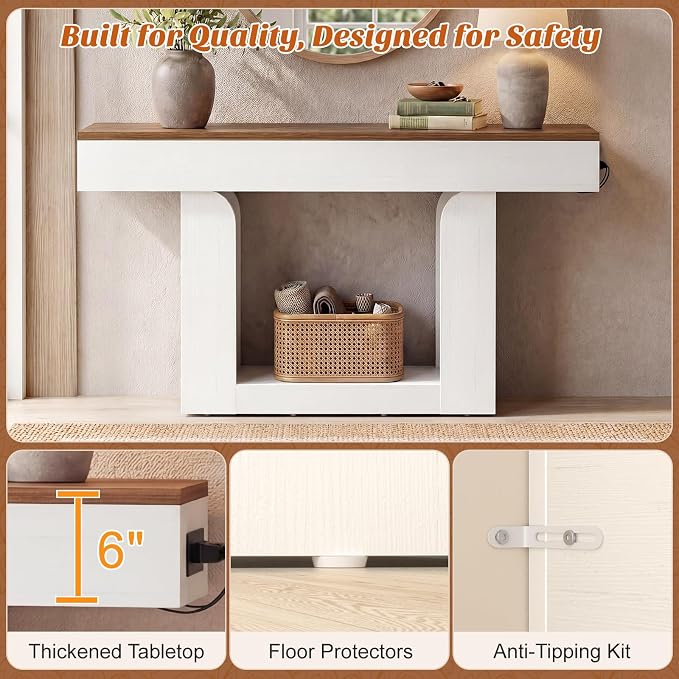 Antique White & Brown