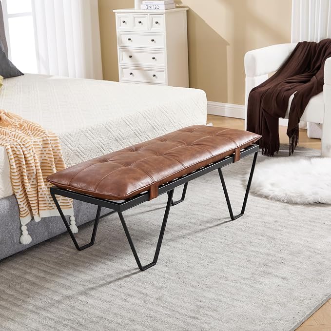 Brown Leather, Black Frame