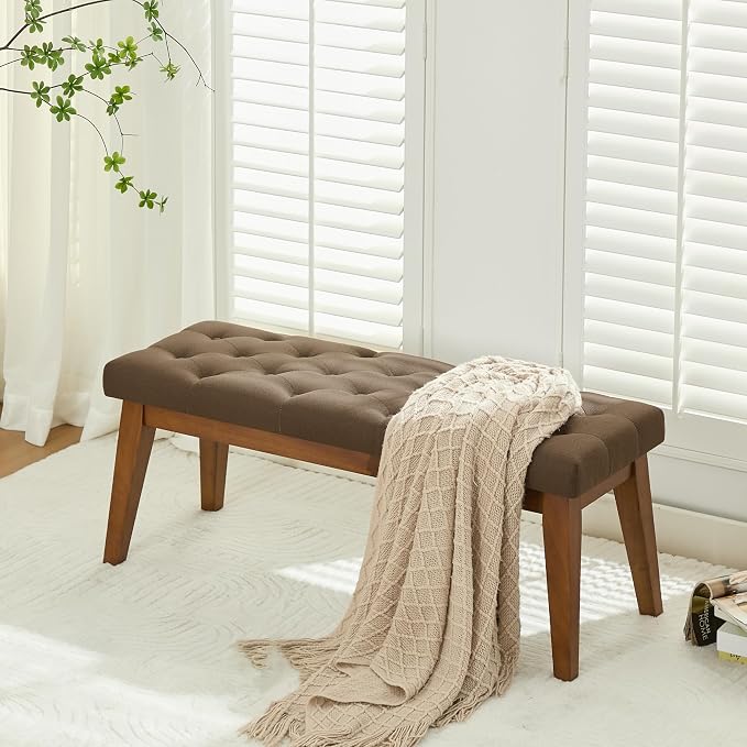 Brown-linen-tufted
