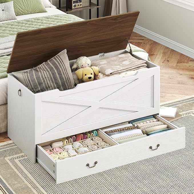 White and Walnut