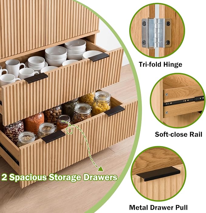2 Drawers Below-natual