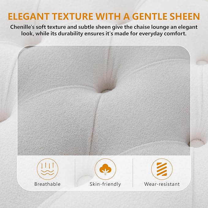 Beige Tufted 65.2''w