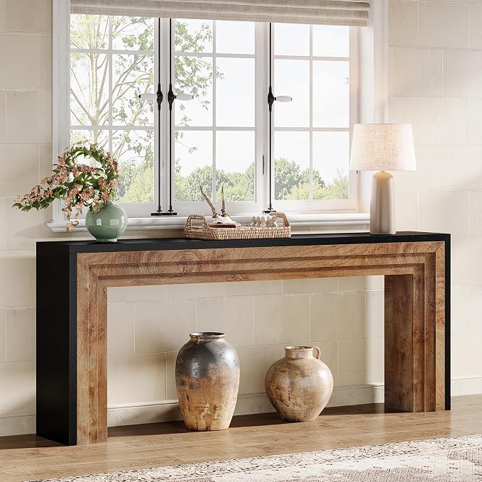 Black + Natural Wood Color