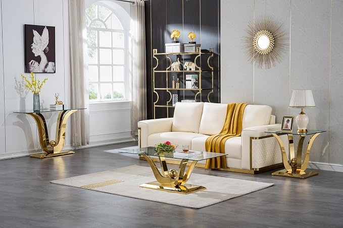 Gold End Table
