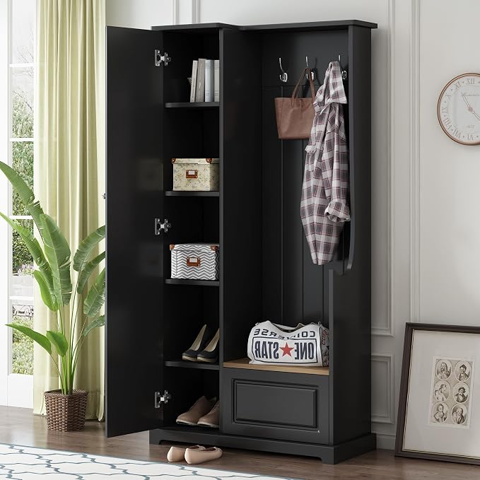 Black+different Shelves