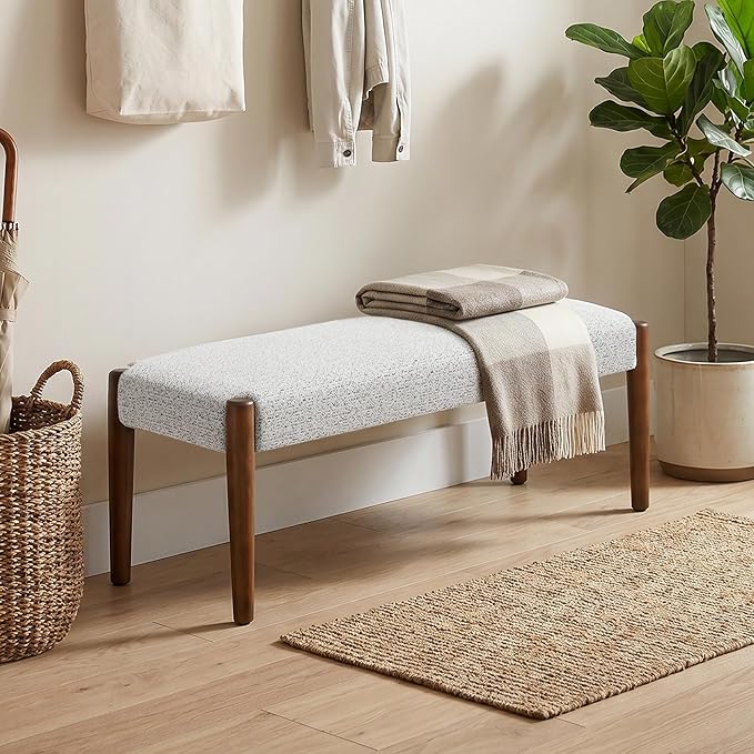 Heathered Off-white With Walnut Leg
