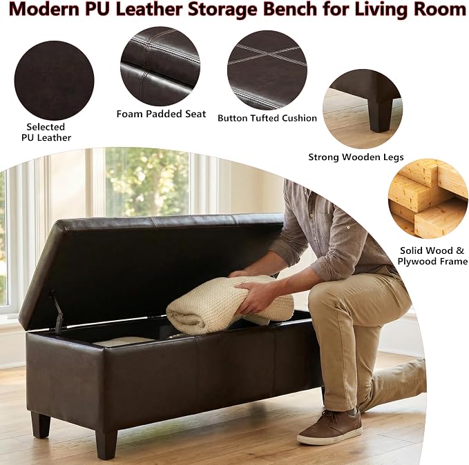 Faux Leather Brown