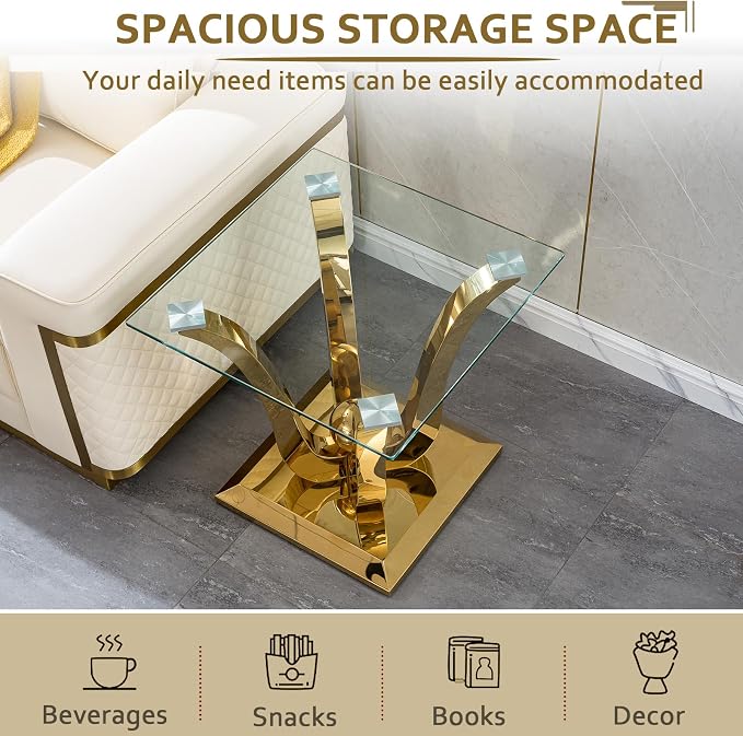 Gold End Table