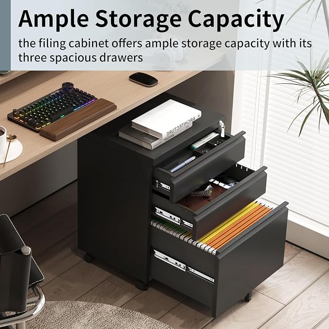 Black 3-drawer