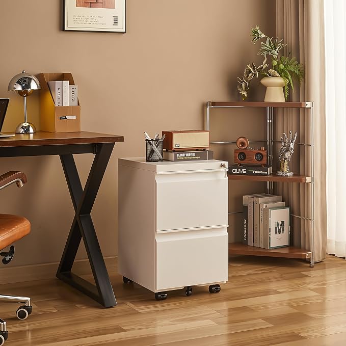 Matte-white 2-drawer Mobile