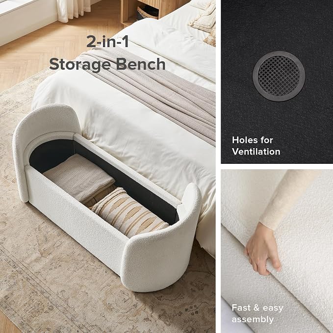 White Boucle, Curved