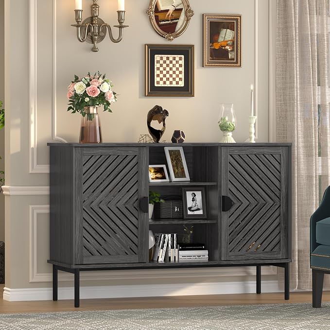 Dark Grey-2 Doors & 3 Shelves