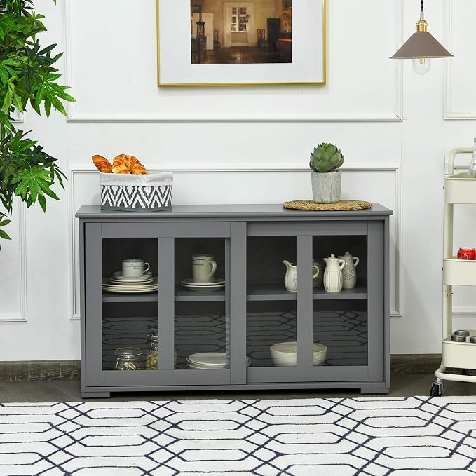 Grey/Glass Sliding Door