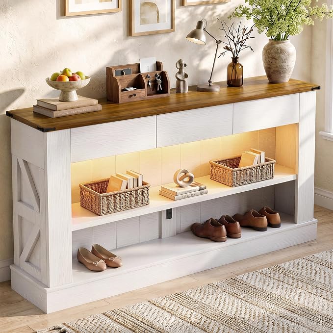 Rustic Brown&white