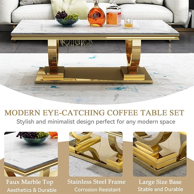 White Gold-coffee Table