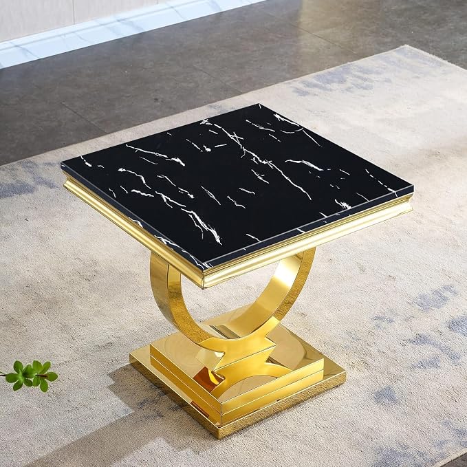 End Table - Black Gold Base