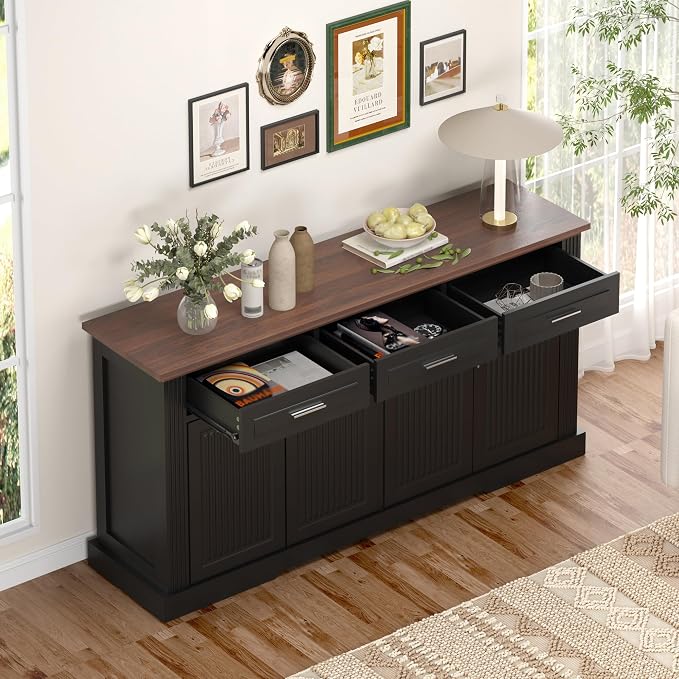 3 Drawers-black