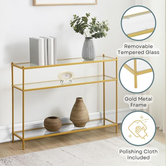 Clear Glass / Gold