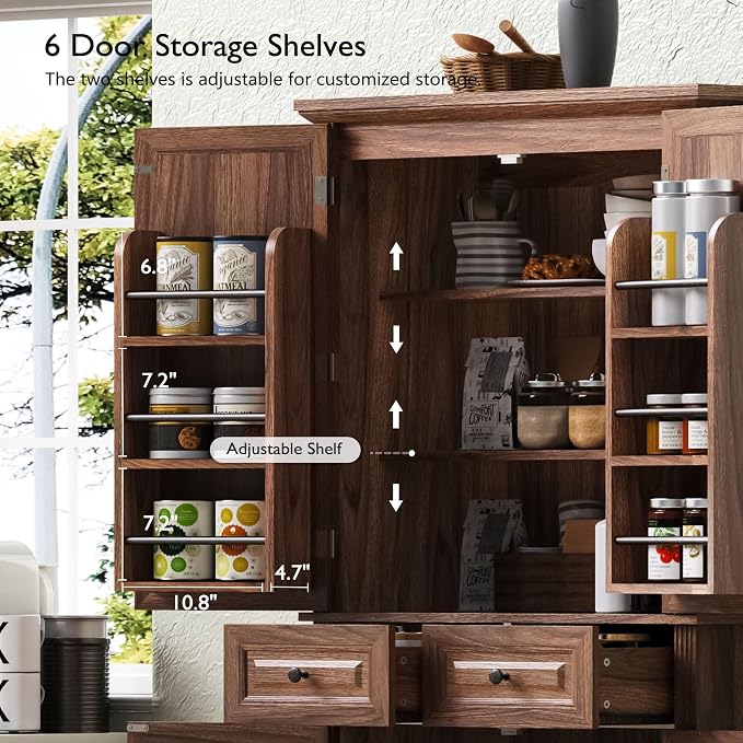 Brown (With 3 Pull Out Shelves)
