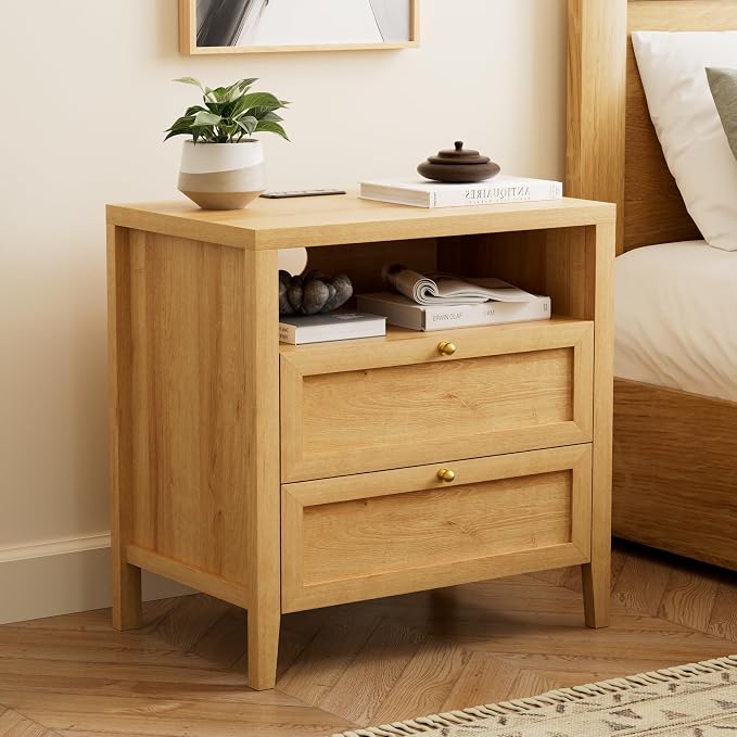 2 Drawers/Natural Oak