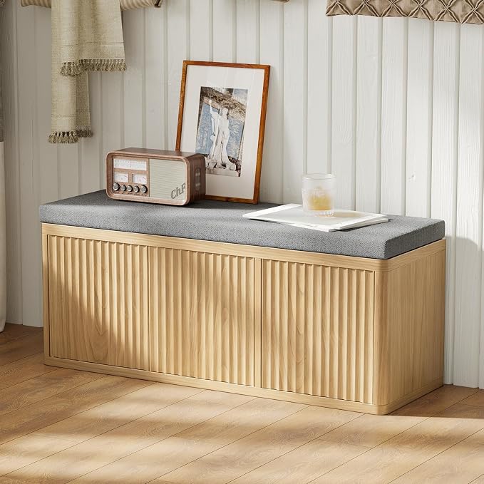 3 Door Shoe Storage Bench-oak