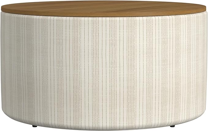 Marigold Pinstripe Cream Fabric