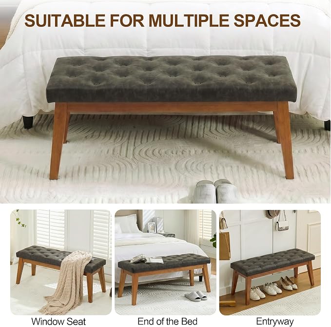 Charcoal Gray-pu-tufted