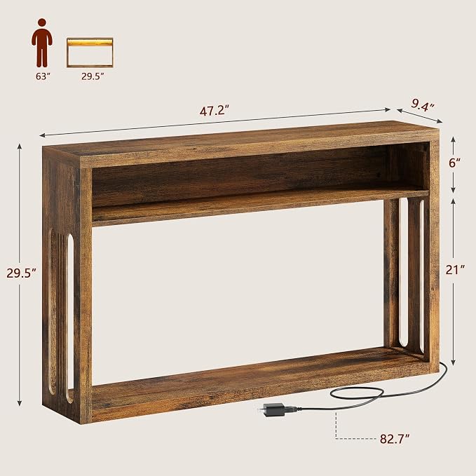 Rustic Brown-with Led