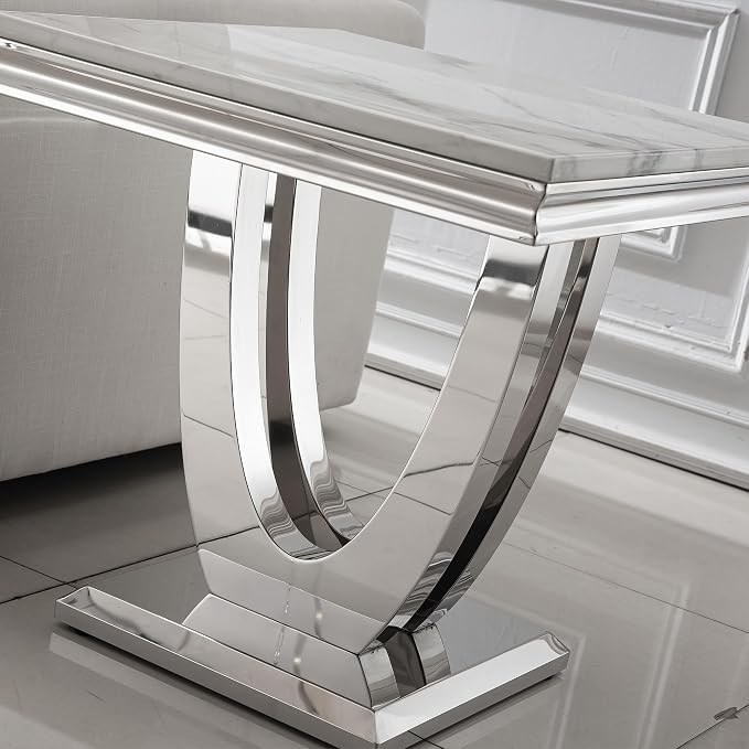White Silver-end Table