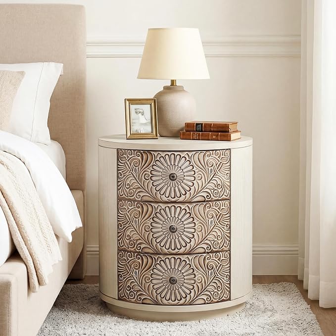 Wood Color-round-carved