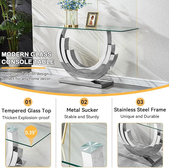 Silver-console Table