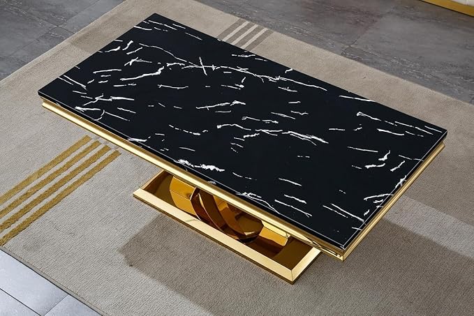 Coffee Table - Black Gold Base