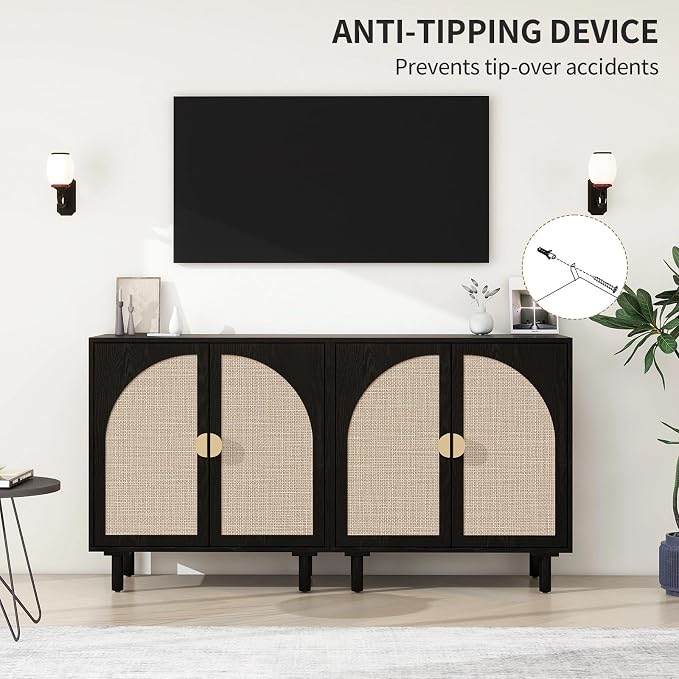 Black 2 Doors Set of 2
