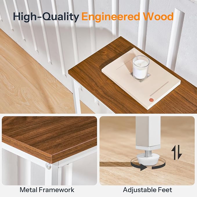 White + Walnut