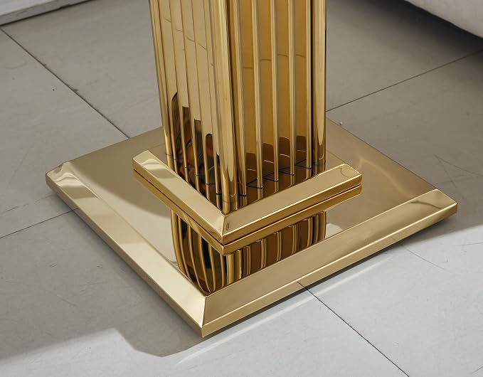End Table - White Gold Base