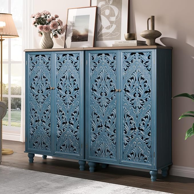 Blue & Walnut_2 Doors_tall