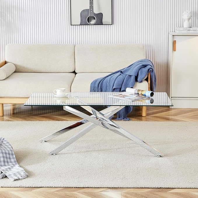 Silver X-base - Coffee Table