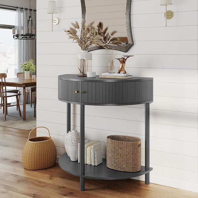 Dark Grey - Fluted Design