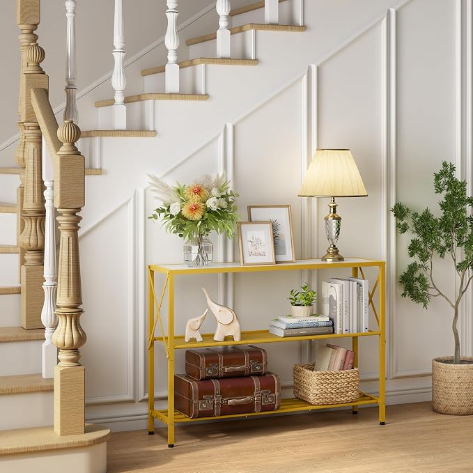 Gold and White