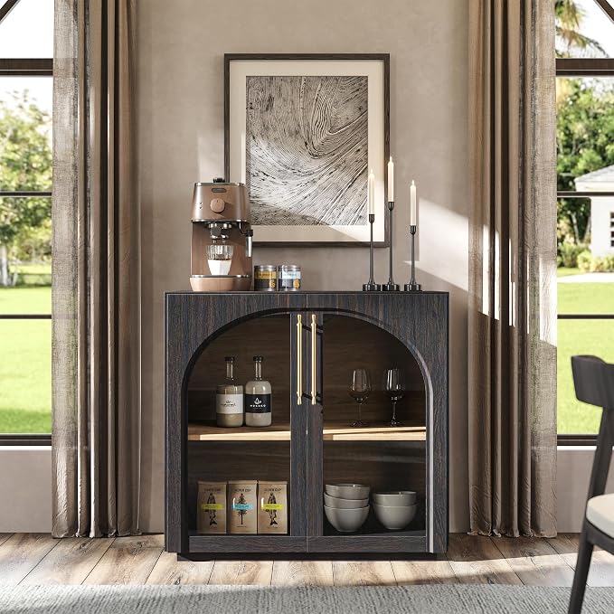 Dark Walnut-glass Doors